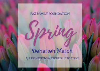 It’s time for our Spring Donation Match!